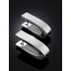 Loop Motif Matte Silver Earrings, image , picture 2