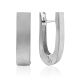 Loop Motif Matte Silver Earrings, image 