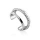 Silver Crystal Double Ear Cuff The Liquid, image 
