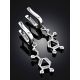 Silver Adrenaline Molecule Earrings Hippocrates, image , picture 2