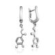 Silver Adrenaline Molecule Earrings Hippocrates, image 