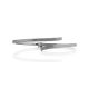 Matte Silver Hinged Bangle Bracelet The Silk, image , picture 3