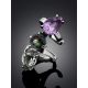 Chic Silver Quartz Amethyst Ear Cuff, image , picture 2