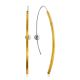Bicolor Gilded Silver Hook Threader Earrings The Silk, image 