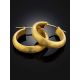 Classy Matte Finish Gilded Silver Hoop Earrings The Silk, image , picture 2
