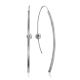 Trendy Silver Hook Threader Earrings The Silk, image 
