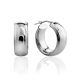 Chunky Silver Hoop Earrings The Silk, image 