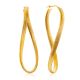Sculptural Design Gilded Silver Hoop Earrings The Silk, image 