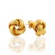 Classy Clew Motif Gilded Silver Stud Earrings The Silk, image 
