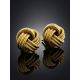 Chic Gilded Silver Stud Earrings The Silk, image , picture 2