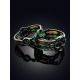 Fabulous Blackened Silver Enamel Stackable Ring The Gothic, Ring Size: 9 / 19, image , picture 2