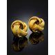Classy Clew Motif Gilded Silver Stud Earrings The Silk, image , picture 2