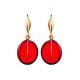 Luminous Gold Amber Fish Hook Earrings The Sangria, image , picture 3