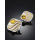 Bicolor Silver Amber Earrings, image , picture 2