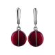 Stunning Silver Amber Dangle Earrings The Sangria, image , picture 4