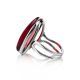 Amazing Silver Amber Cocktail Ring The Sangria, Ring Size: Adjustable, image , picture 4