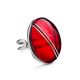Stylish Silver Amber Adjustable Ring The Sangria, Ring Size: Adjustable, image , picture 3
