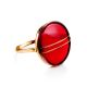 Fabulous Gold Amber Ring The Sangria, Ring Size: 8 / 18, image , picture 3