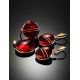 Fabulous Gold Amber Ring The Sangria, Ring Size: 8 / 18, image , picture 7