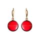 Ultra Feminine Gold Amber Hook Earrings The Sangria, image , picture 4