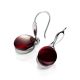 Stylish Silver Amber Hook Earrings The Sangria, image , picture 2