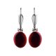 Stylish Silver Amber Hook Earrings The Sangria, image , picture 3