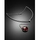 Exclusive Design Silver Amber Necklace The Sangria, image , picture 2