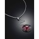 Stunning Geometric Design Silver Amber Necklace The Sangria, image , picture 2