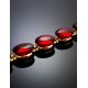 Gorgeous Gold Amber Link Bracelet The Sangria, image , picture 2