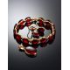 Gorgeous Gold Amber Link Bracelet The Sangria, image , picture 4