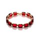 Fashionable Gold Amber Link Bracelet The Sangria, image 