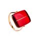 Stunning Gold Amber Ring The Sangria, Ring Size: 8 / 18, image 