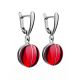Stunning Silver Amber Dangle Earrings The Sangria, image 