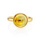 Amber Gold Plated Ring With Inclusions The Clio, Ring Size: Adjustable, image , picture 3