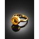 Amber Gold Plated Ring With Inclusions The Clio, Ring Size: Adjustable, image , picture 2