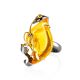 Handcrafted Amber Ring In Gold-Plated Silver The Rialto, Ring Size: Adjustable, image , picture 3