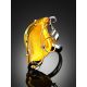 Handcrafted Amber Ring In Gold-Plated Silver The Rialto, Ring Size: Adjustable, image , picture 2