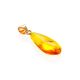 Drop Amber Pendant In Gold With Inclusions The Clio, image , picture 4