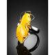 Handcrafted Amber Ring In Gold The Rialto, Ring Size: Adjustable, image , picture 2