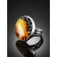 Adjustable White Amber In Sterling Silver The Lava, Ring Size: Adjustable, image , picture 2