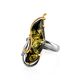 Handcrafted Amber Ring In Gold-Plated Silver The Rialto, Ring Size: Adjustable, image , picture 3