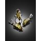 Handcrafted Amber Ring In Gold-Plated Silver The Rialto, Ring Size: Adjustable, image , picture 4