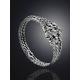 Fashionable Silver Beaded Ring The Sparkling, Ring Size: 8.5 / 18.5, image , picture 2