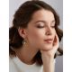 Designer Pomegranate Motif Silver Pearl Dangle Earrings, image , picture 3