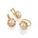 Chic Gilded Silver Pearl Earrings, image , picture 3