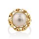Chic Gilded Silver Pearl Ring, Ring Size: 5.5 / 16, image , picture 3