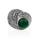 Chic Silver Reconstituted Malachite Ring The Lace, Ring Size: 6.5 / 17, image , picture 4