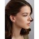 Dazzling Gilded Silver Crystal Half Hoop Earrings The Eclat, image , picture 3