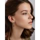 Exquisite Silver Reconstituted Coral Earrings The Lace, image , picture 3