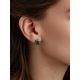 Classy Silver Reconstituted Malachite Earrings The Lace, image , picture 3